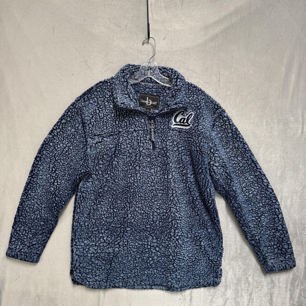 California Golden Bears Sweatshirt Womens Large Blue NCAA Boxercraft Sherpa